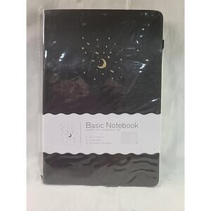 Ruled Notebook/Journal – Premium Thick Paper Faux Leather Celestial Whimsigoth